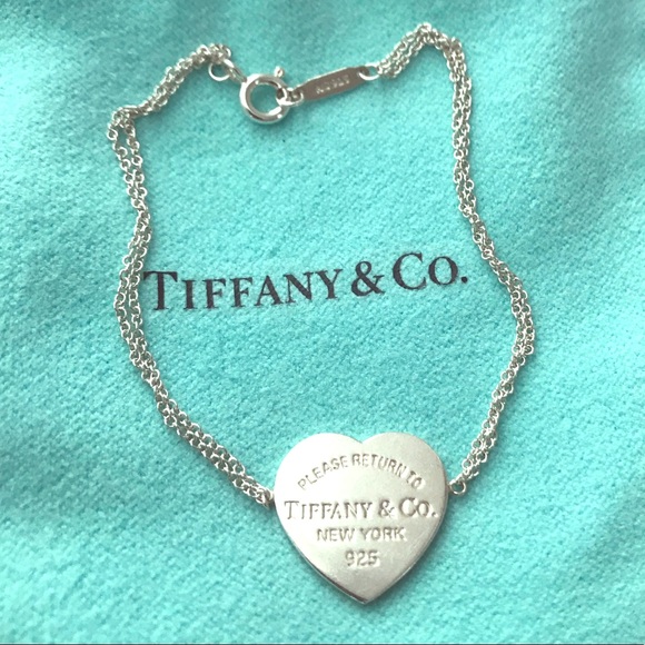 Tiffany & Co. Jewelry - Tiffany double chain heart bracelet